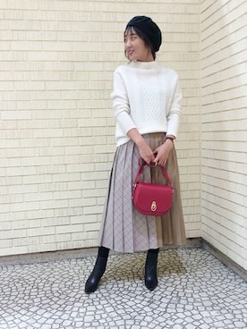 「UNTITLED（アンタイトル）のアイテム（帽子）」を使った、UNTITLEDさん（レディース・163cm）の秋コーディネート