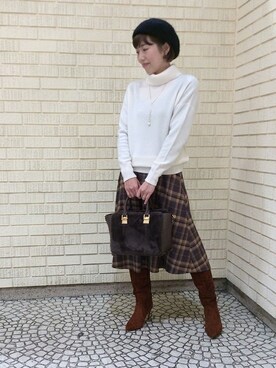 「UNTITLED（アンタイトル）のアイテム（帽子）」を使った、UNTITLEDさん（レディース・155cm）の秋コーディネート