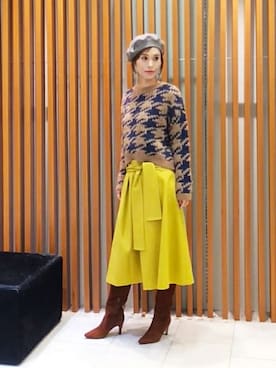 「UNTITLED（アンタイトル）のアイテム（ハンチング/ベレー帽）」を使った、UNTITLEDさん（レディース・169cm）の秋コーディネート