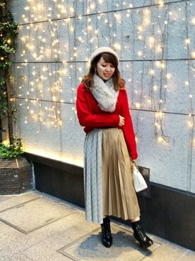 「UNTITLED（アンタイトル）のアイテム（帽子）」を使った、UNTITLEDさん（レディース・159cm）の冬コーディネート