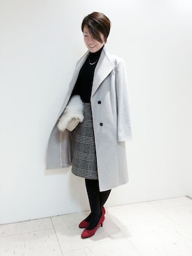 「UNTITLED（アンタイトル）のアイテム（その他アウター）」を使った、UNTITLEDさん（レディース・151cm）の冬コーディネート