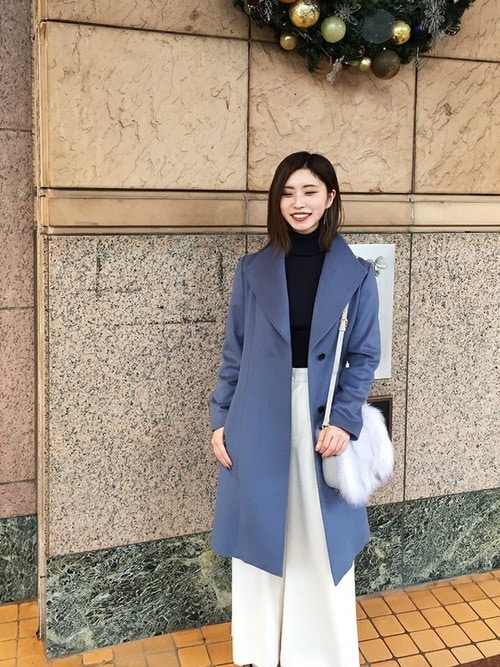 アンタイトル Super130's プラチナムウール BIGカラーコート ベルト UNTITLED（アンタイトル）の「◇Super130's プラチナムウールBIGカラー