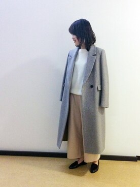 「UNTITLED（アンタイトル）のアイテム（チェスターコート）」を使った、UNTITLEDさん（レディース・163cm）の冬コーディネート