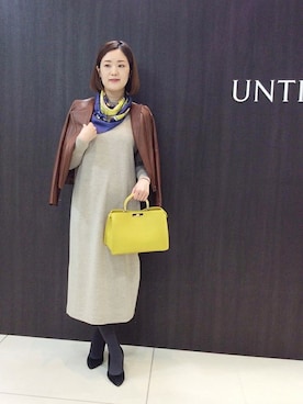 「UNTITLED（アンタイトル）のアイテム（ブルゾン）」を使った、UNTITLEDさん（レディース・168cm）の冬コーディネート