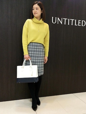 「UNTITLED（アンタイトル）のアイテム（ネックレス）」を使った、UNTITLEDさん（レディース・168cm）の冬コーディネート