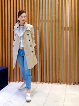 「UNTITLED（アンタイトル）のアイテム（トレンチコート）」を使った、UNTITLEDさん（レディース・169cm）の冬コーディネート