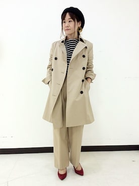 「UNTITLED（アンタイトル）のアイテム（トレンチコート）」を使った、UNTITLEDさん（レディース・150cm）の春コーディネート