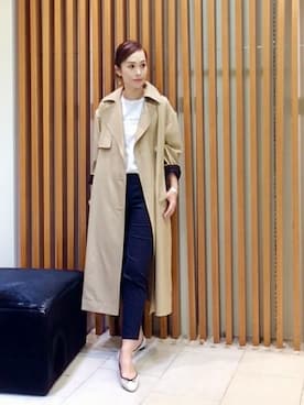 「UNTITLED（アンタイトル）のアイテム（トレンチコート）」を使った、UNTITLEDさん（レディース・169cm）の春コーディネート