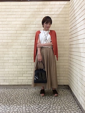 「UNTITLED（アンタイトル）のアイテム（サンダル）」を使った、UNTITLEDさん（レディース・155cm）の夏コーディネート