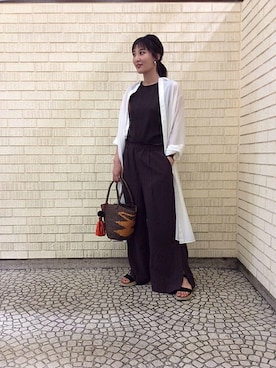「UNTITLED（アンタイトル）のアイテム（パンツ）」を使った、UNTITLEDさん（レディース・163cm）の夏コーディネート