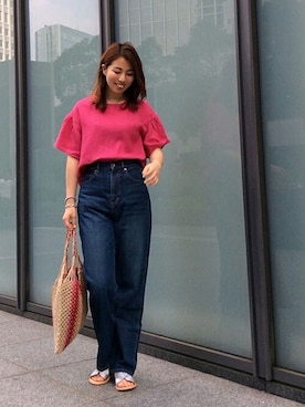 「UNTITLED（アンタイトル）のアイテム（パンツ）」を使った、UNTITLEDさん（レディース・158cm）の夏コーディネート