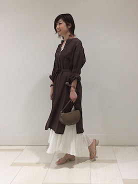 「UNTITLED（アンタイトル）のアイテム（ワンピース/ドレス）」を使った、UNTITLEDさん（レディース・165cm）の夏コーディネート