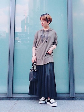 「UNTITLED（アンタイトル）のアイテム（スカート）」を使った、UNTITLEDさん（レディース・158cm）の秋コーディネート