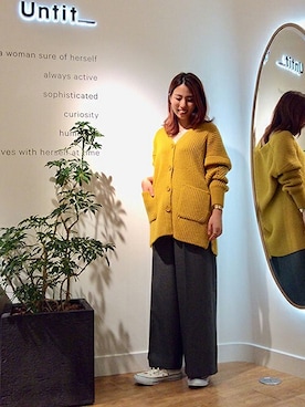 「UNTITLED（アンタイトル）のアイテム（パンツ）」を使った、UNTITLEDさん（レディース・158cm）の秋コーディネート