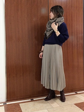 「UNTITLED（アンタイトル）のアイテム（スカート）」を使った、UNTITLEDさん（レディース・152cm）の秋コーディネート