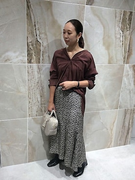 「UNTITLED（アンタイトル）のアイテム（スカート）」を使った、UNTITLEDさん（レディース・159cm）の秋コーディネート