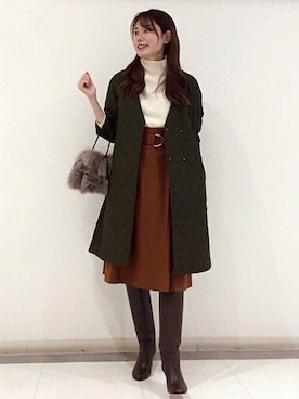 「UNTITLED（アンタイトル）のアイテム（その他アウター）」を使った、UNTITLEDさん（レディース・172cm）の冬コーディネート