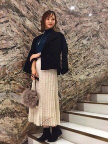 美品✨　アンタイトル　23AW ラムウール ノーカラーショートコート UNTITLED（アンタイトル）の「◇ラムウール ノーカラーショートコート