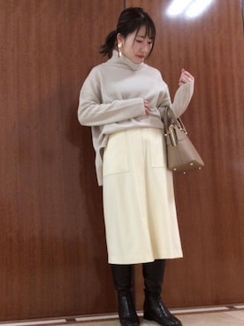 「UNTITLED（アンタイトル）のアイテム（スカート）」を使った、UNTITLEDさん（レディース・152cm）の冬コーディネート