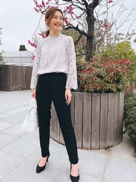 「UNTITLED（アンタイトル）のアイテム（パンツ）」を使った、UNTITLEDさん（レディース・162cm）の春コーディネート