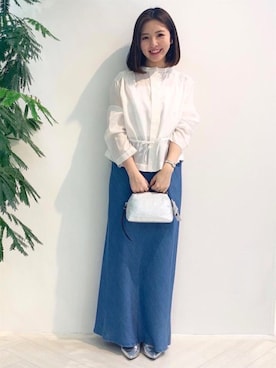 「UNTITLED（アンタイトル）のアイテム（スカート）」を使った、UNTITLEDさん（レディース・154cm）の春コーディネート