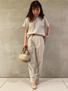 「UNTITLED（アンタイトル）のアイテム（パンツ）」を使った、UNTITLEDさん（レディース・154cm）の春コーディネート