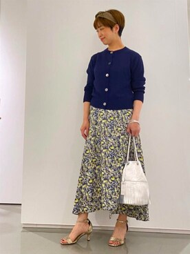 「UNTITLED（アンタイトル）のアイテム（スカート）」を使った、UNTITLEDさん（レディース・158cm）の春コーディネート