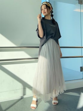 「UNTITLED（アンタイトル）のアイテム（スカート）」を使った、UNTITLEDさん（レディース・153cm）の春コーディネート