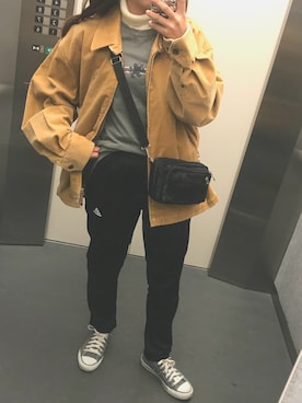 「ダンス」｜「アイテム（その他アウター）」を使った、yuiさん（レディース・155cm）の冬コーディネート