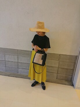 「H&M（エイチ・アンド・エム）のアイテム（ローファー）」を使った、yurikoさん（レディース・155cm）の夏コーディネート