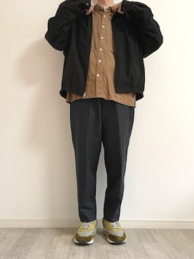 「ワンポイント」｜「アイテム（その他アウター）」を使った、Jun【相互】さん（メンズ・175cm）の冬コーディネート