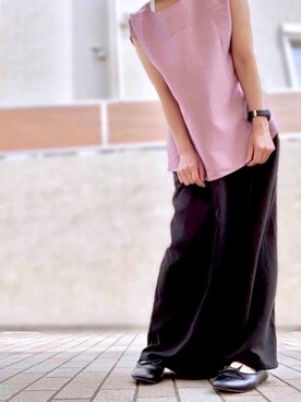 「アイテム（ブラジャー、ホワイト系）」を使った、なな☺︎さん（レディース・155cm）の春コーディネート