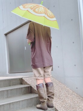 「長靴」｜「アイテム（その他）」を使った、なな☺︎さん（レディース・155cm）の夏コーディネート