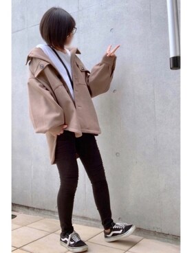 「アイテム（ポスター/アート）」を使った、なな☺︎さん（レディース・155cm）の秋コーディネート