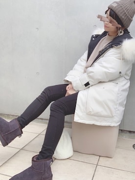 「La-gemme」｜「アイテム（その他アウター）」を使った、なな☺︎さん（レディース・155cm）の冬コーディネート