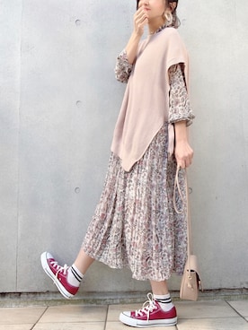 なな☺︎さん（レディース・155cm）の春コーディネート