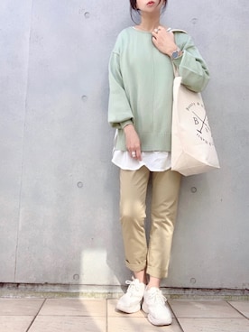 なな☺︎さん（レディース・155cm）の春コーディネート