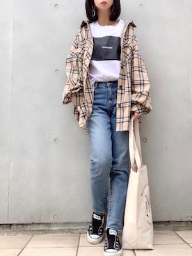 なな☺︎さん（レディース・155cm）の春コーディネート