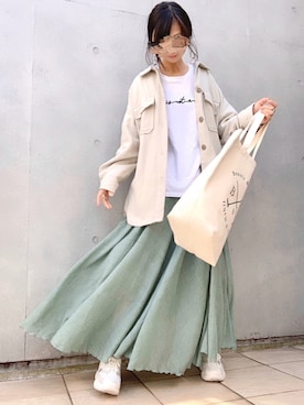 なな☺︎さん（レディース・155cm）の春コーディネート