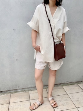 「STYLE DELI（スタイルデリ）のアイテム（アクセサリー）」を使った、なな☺︎さん（レディース・155cm）の春コーディネート