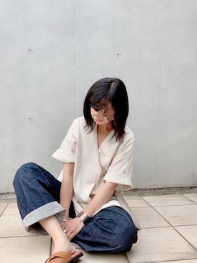 「STYLE DELI（スタイルデリ）のアイテム（アクセサリー）」を使った、なな☺︎さん（レディース・155cm）の夏コーディネート