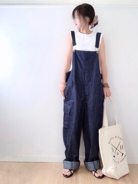 「ビーサン」｜「アイテム（その他）」を使った、なな☺︎さん（レディース・155cm）の夏コーディネート