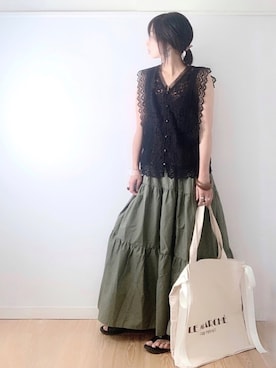 「Esime（エシミー）のアイテム」を使った、なな☺︎さん（レディース・155cm）の夏コーディネート