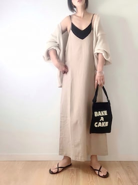 「アイテム（ビーチサンダル）」を使った、なな☺︎さん（レディース・155cm）の夏コーディネート