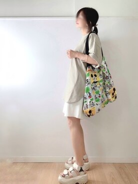 「Esime（エシミー）のアイテム」を使った、なな☺︎さん（レディース・155cm）の夏コーディネート