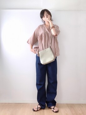 「けぇたポーズ」｜なな☺︎さん（レディース・155cm）の夏コーディネート