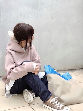 「CONVERSE（コンバース）の＜CONVERSE（コンバース）＞ALL STAR オールスター スニーカー ◆（スニーカー）」を使った、なな☺︎さん（レディース・155cm）の秋コーディネート