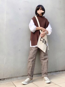 「STYLE DELI（スタイルデリ）のアイテム（アクセサリー）」を使った、なな☺︎さん（レディース・155cm）の秋コーディネート