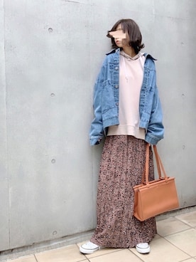 「リップスター」｜「アイテム（ジャケット/アウター）」を使った、なな☺︎さん（レディース・155cm）の秋コーディネート