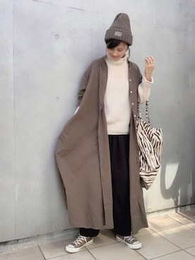 「CONVERSE（コンバース）の＜CONVERSE（コンバース）＞ALL STAR オールスター スニーカー ◆（スニーカー）」を使った、なな☺︎さん（レディース・155cm）の秋コーディネート